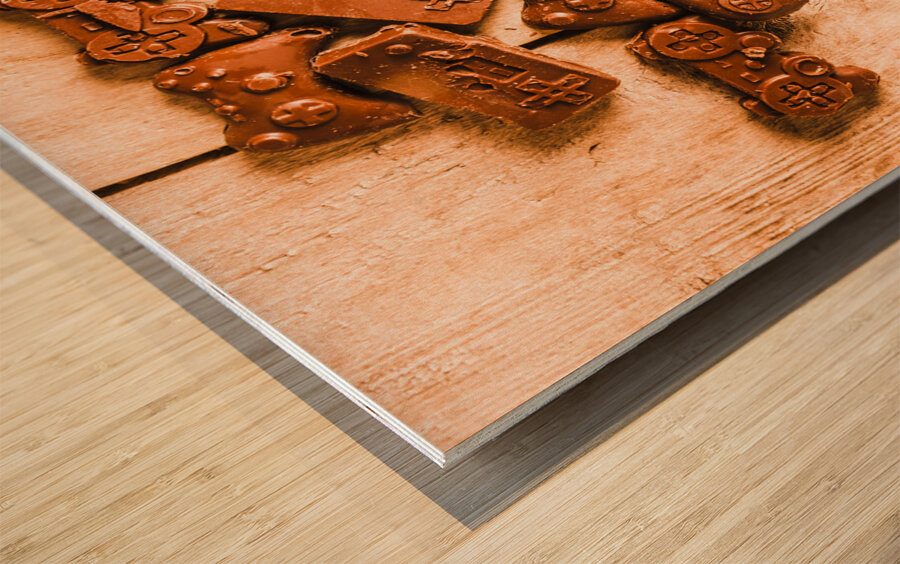 Kitchen games Wood print