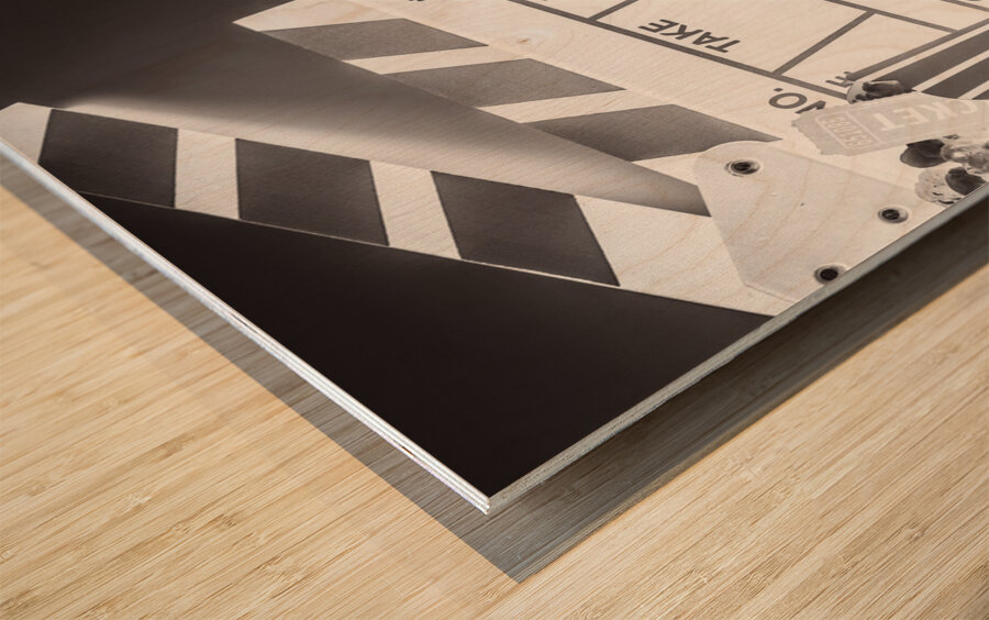 Staging a scene Wood print