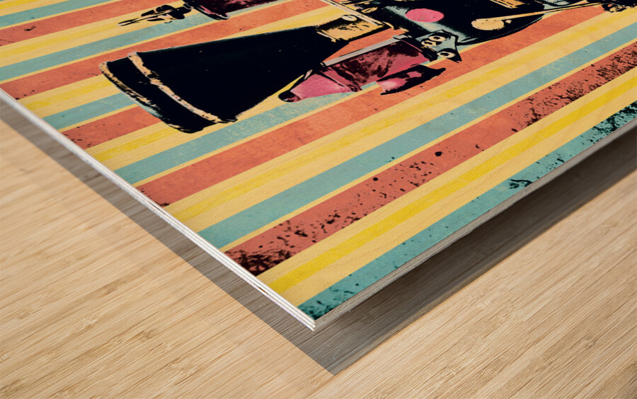 Comic carriageway  Wood print