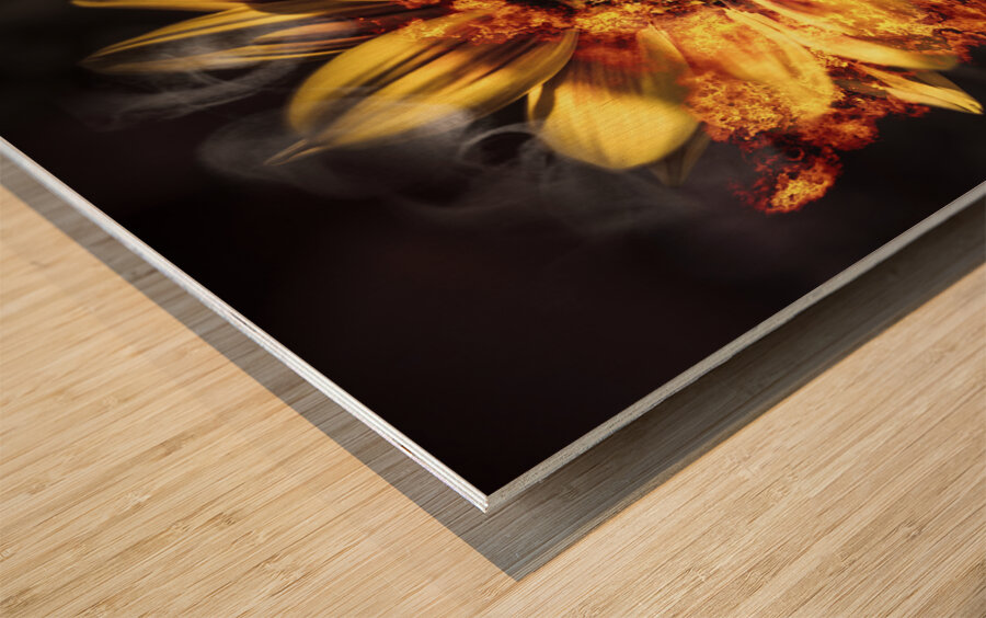 Flames of passion and intimacy Wood print