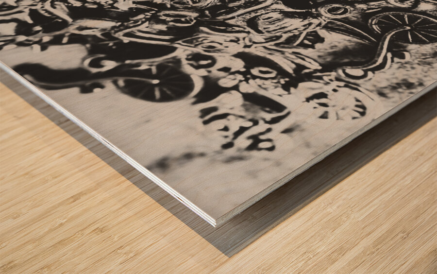 Scooter mechanics abstract Wood print