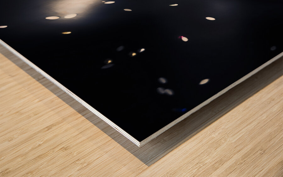 Microphone club Wood print