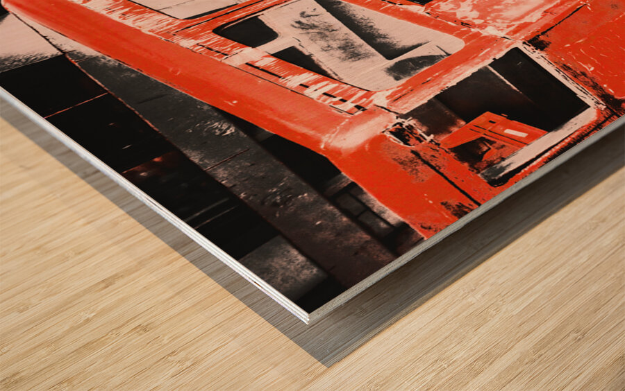 In London lanes Wood print