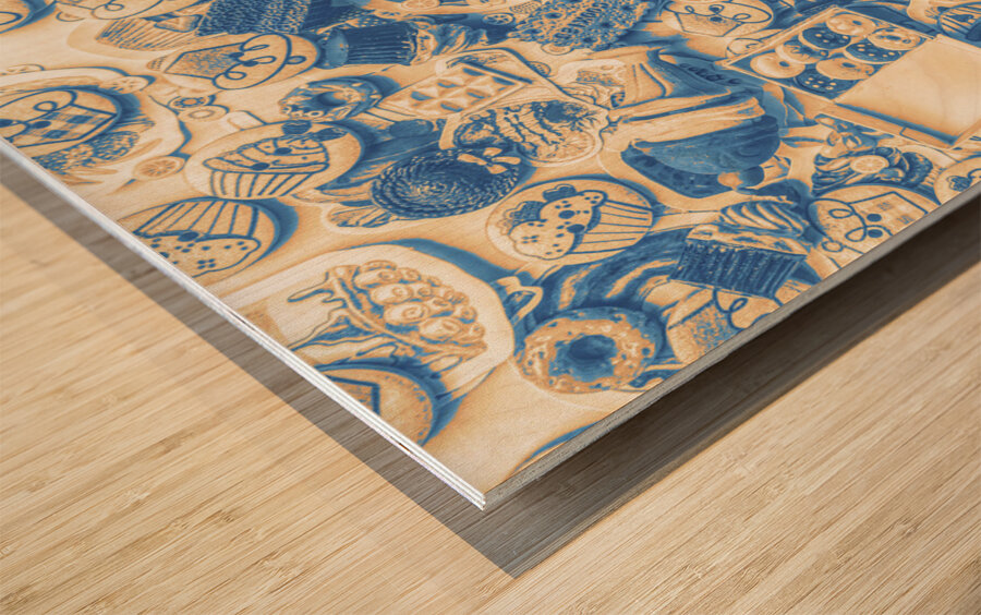 Dessert drops Wood print