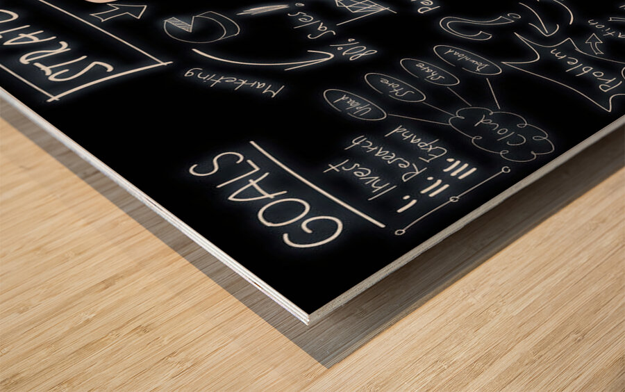 Success in planning a smart business strategy Wood print
