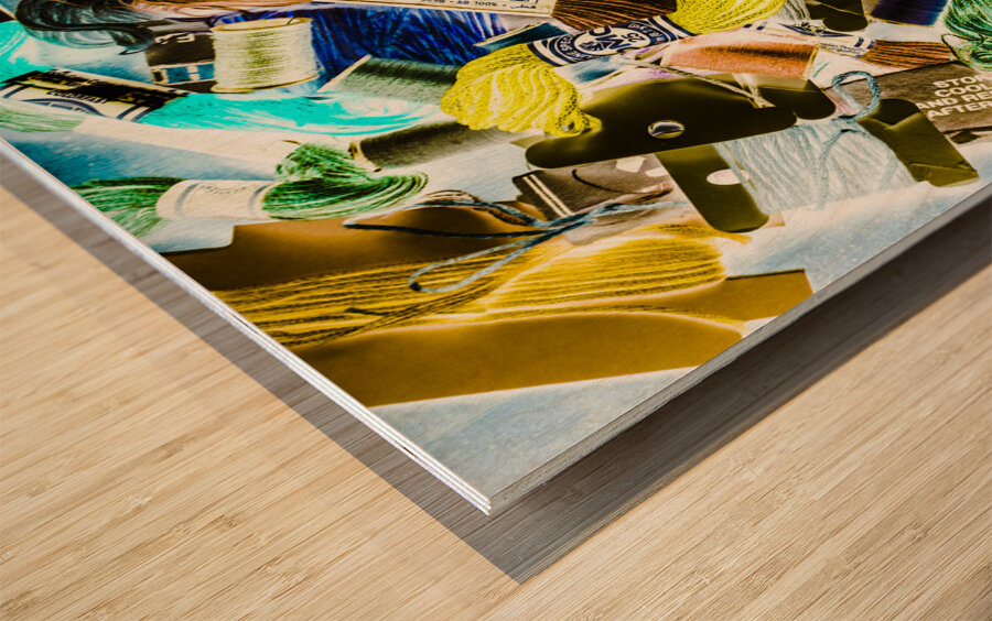 Crafted in retro Wood print