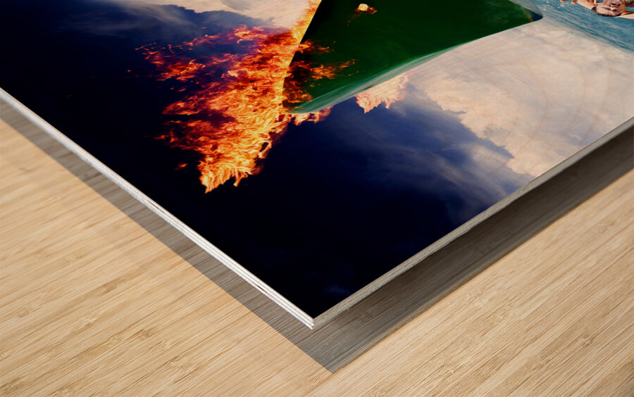 Trouble In Paradise Wood print