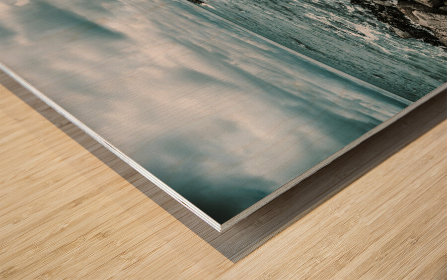 Atmosphere in a looming sea storm Wood print