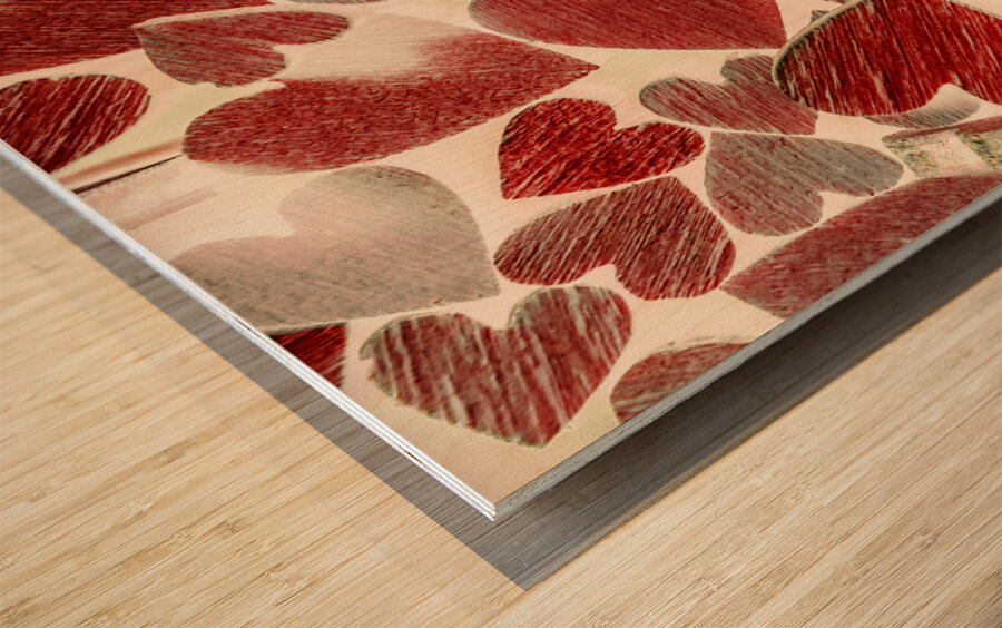 Amorous abstract Wood print