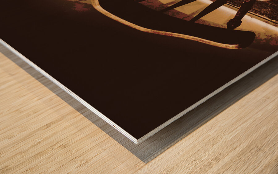 X marks the spot Wood print