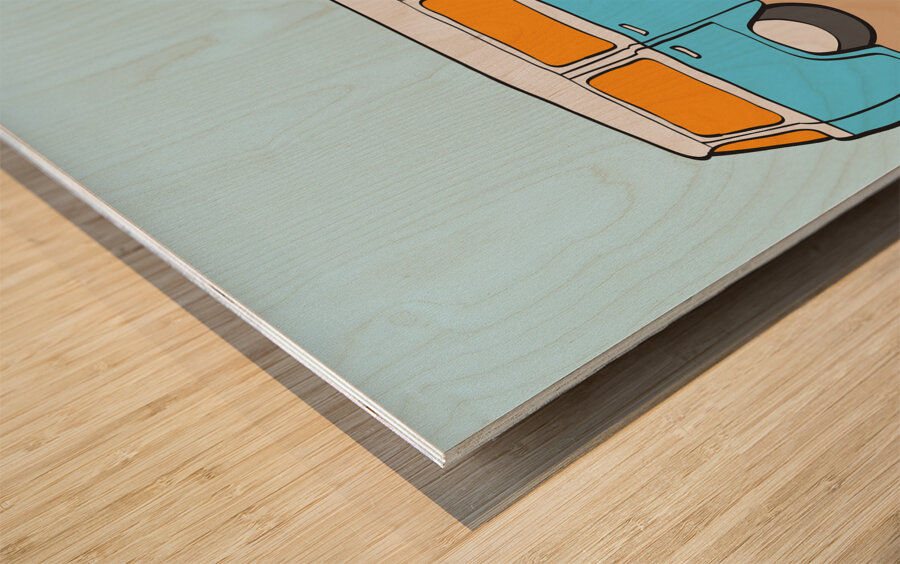 Surfing Australia VW Kombi Van Wood print