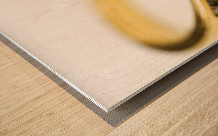 Sparkling Diamond Engagement Ring Wood print