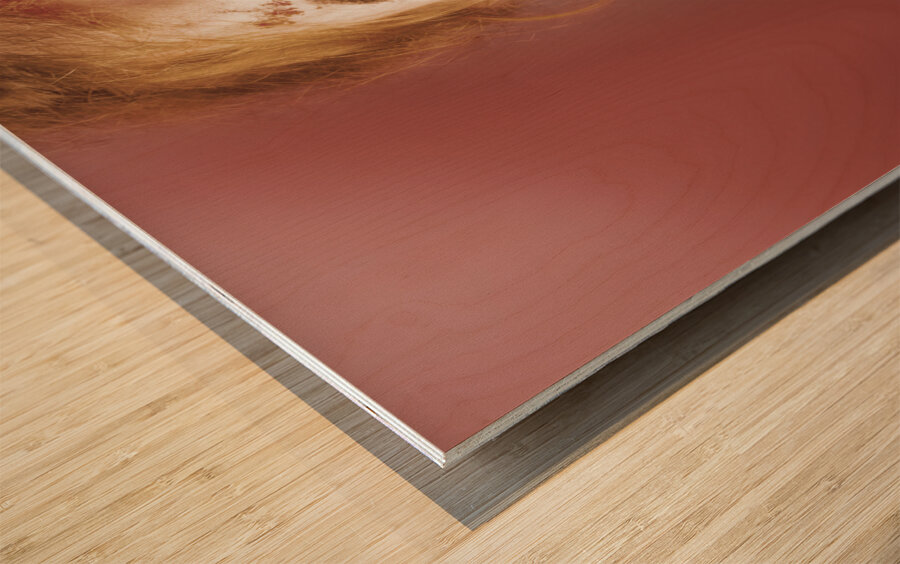 Drunk ghoul sculling beer at Halloween party Wood print