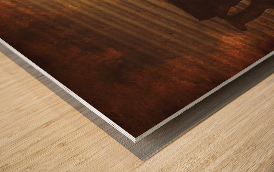 Miners cottage details Wood print