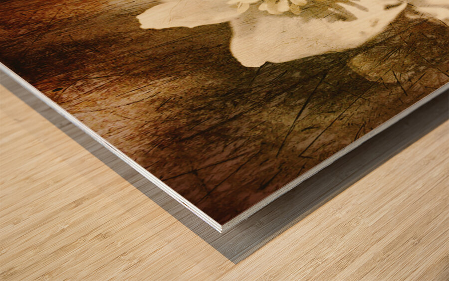 Past life flowers Wood print