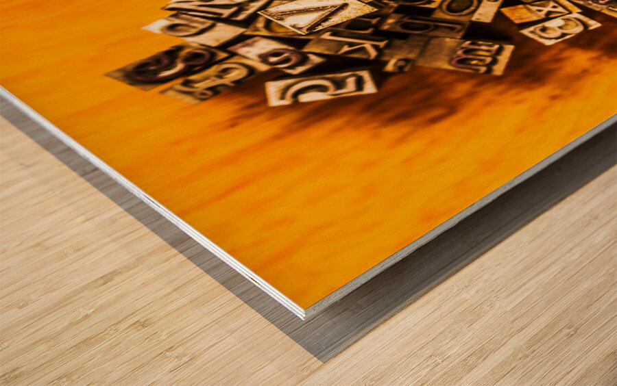 Vintage headlines Wood print