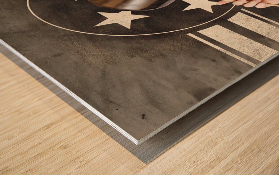 Bangers and MASH girl. Army pin up housewife Wood print