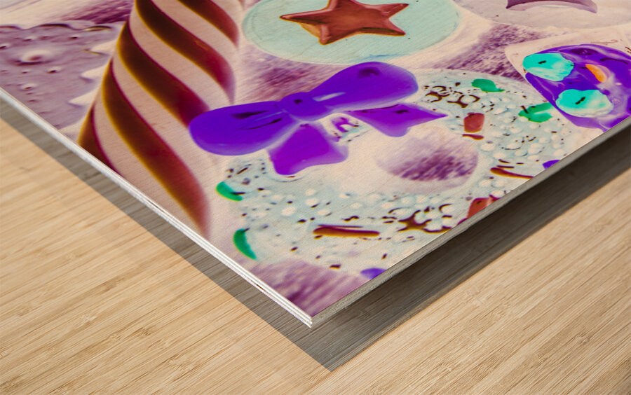 Creative confectionary Wood print