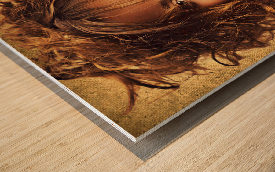 Beautiful Woman With Classic Hairstyle And Makeup Wood print