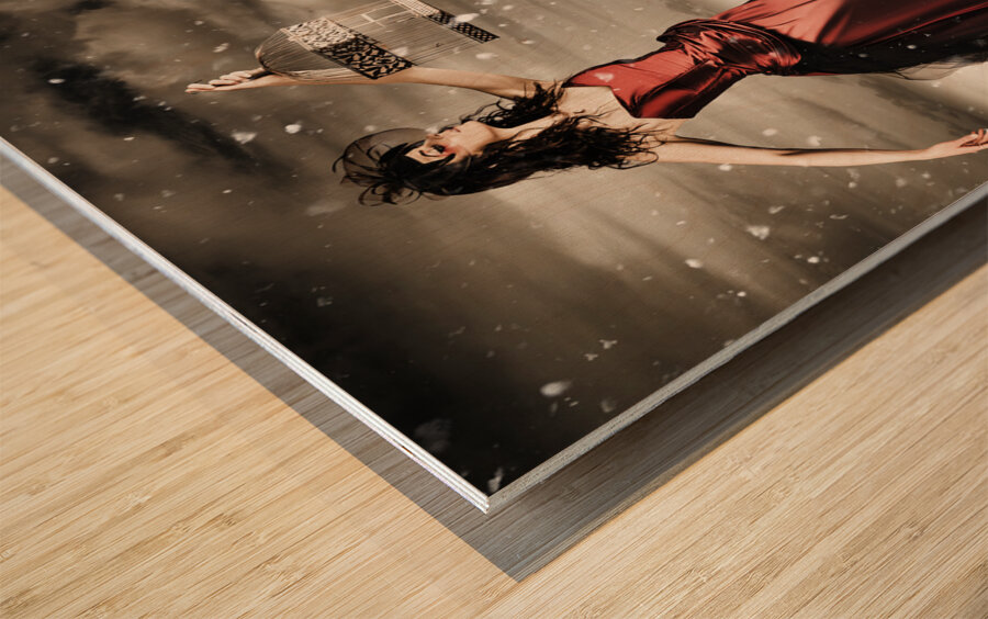 Free fall Wood print