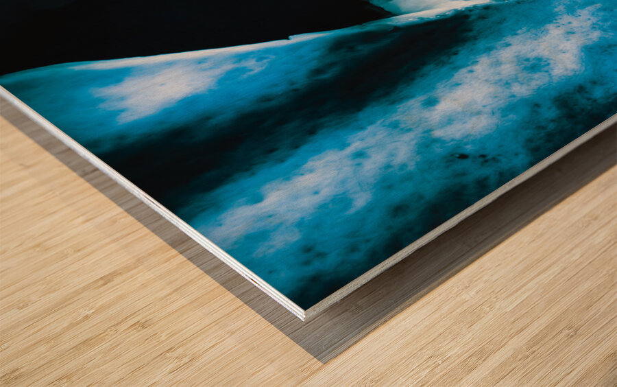 Scary Jack-o-lantern pumpkin detail Wood print