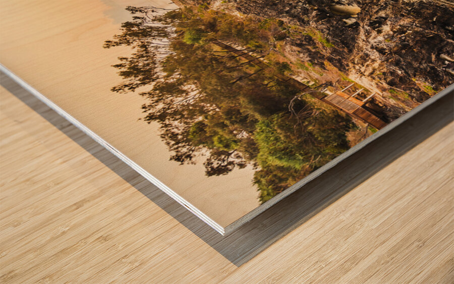 Coastal cliffs Wood print