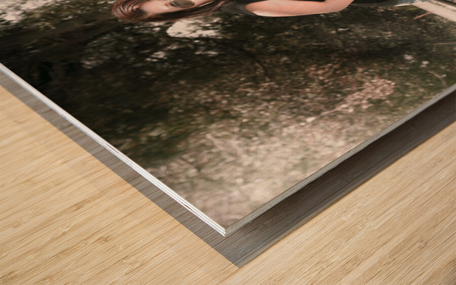 Retro gas shop rock Wood print