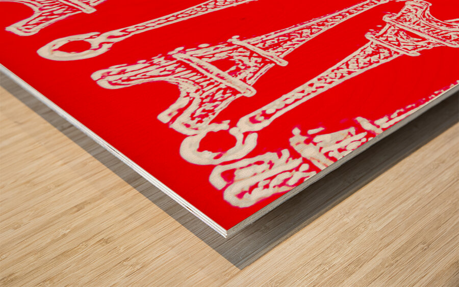 Match made in Paris Wood print