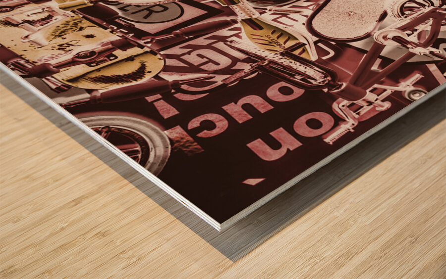 Kick flipped Wood print