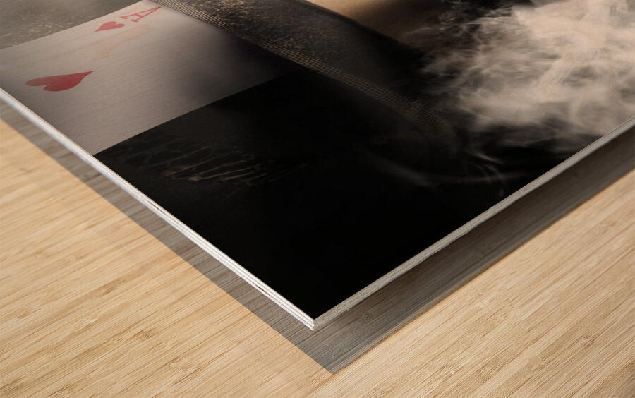 Poker Face Wood print