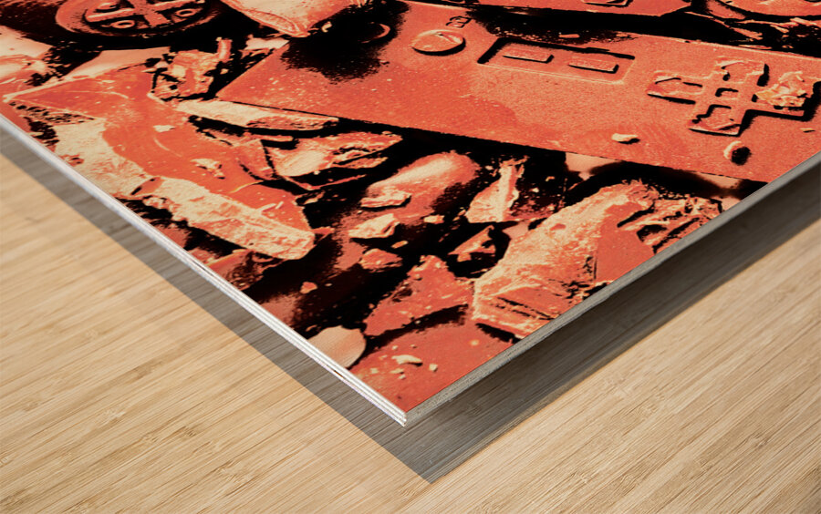 Hits and pieces Wood print