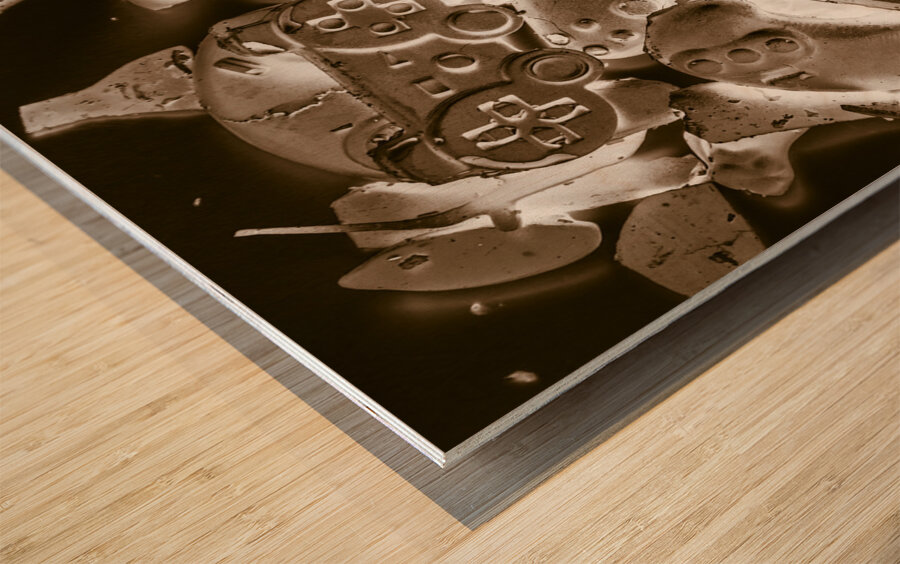 Electronic frontier Wood print