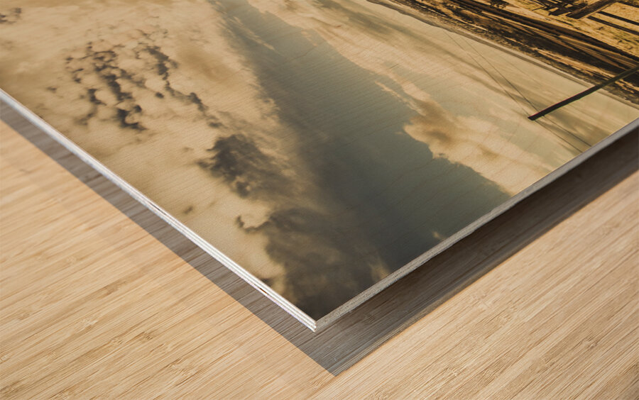 Pristine hinterland lookout  Wood print