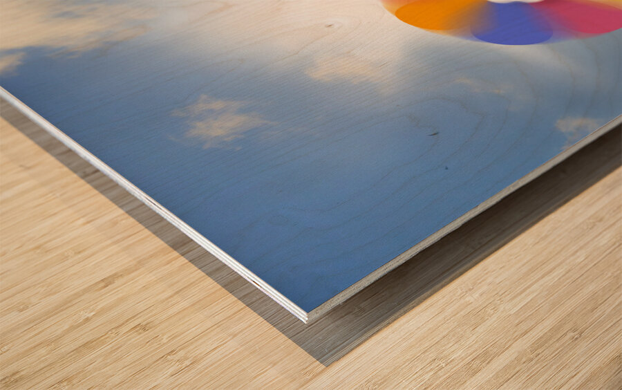 Makeup beauty girl blowing hair colors palette Wood print