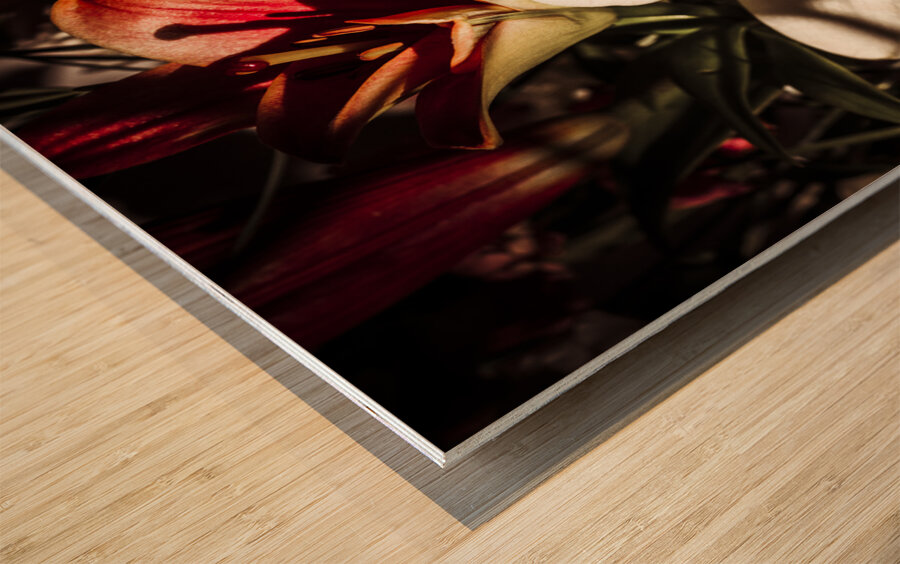 Floristry of closure Wood print