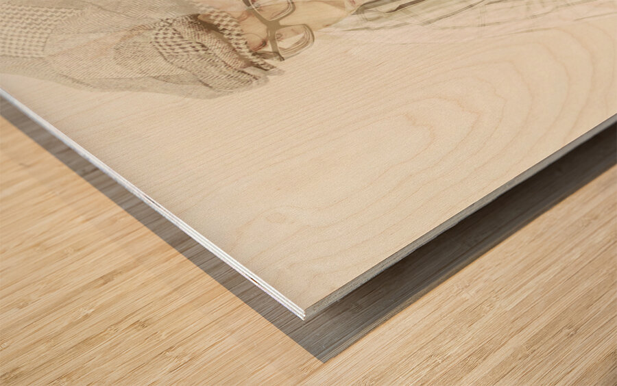 Plot double take Wood print