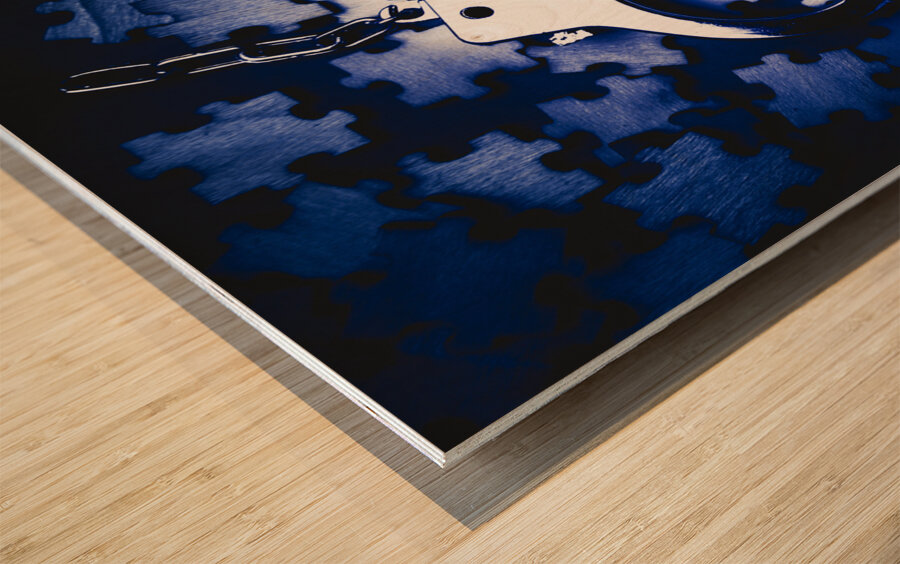 Open case mystery Wood print