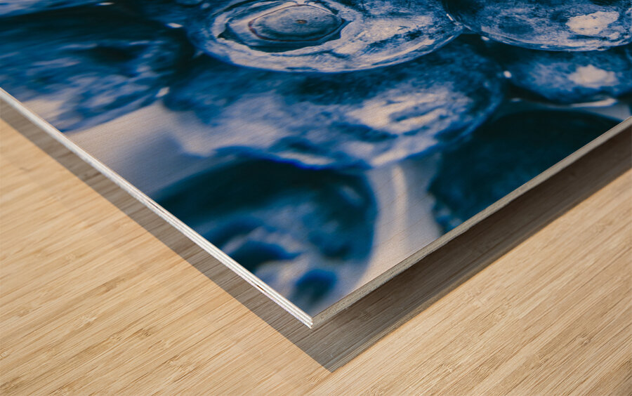 Berry blue Wood print