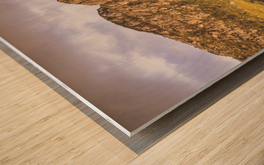 Mountain wide Wood print