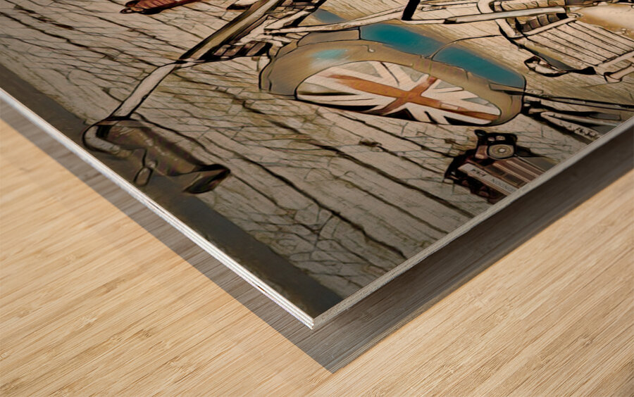 British custom Wood print