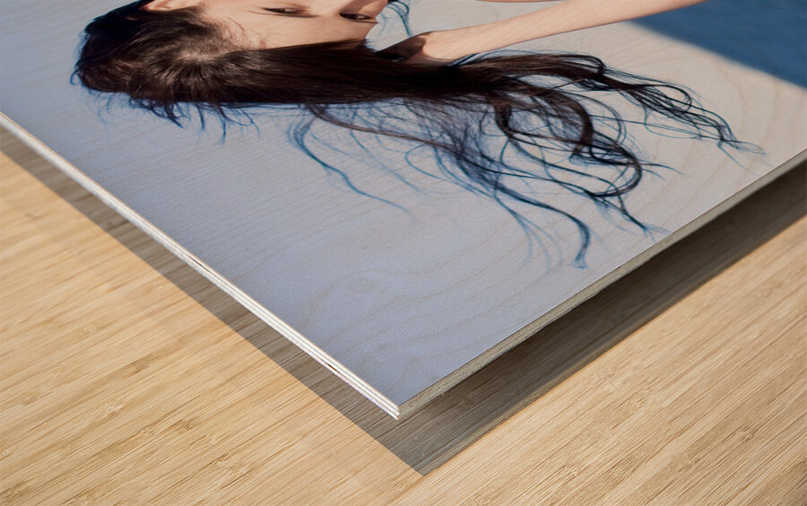 Summer Breeze Woman Wood print