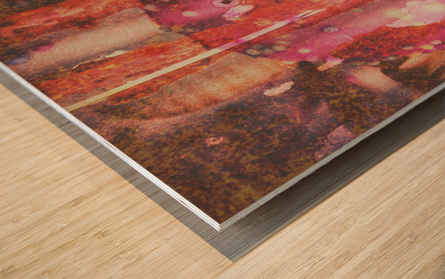 Vintage cupcake tin sign Wood print