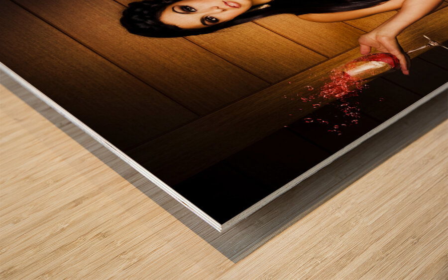 Splashing Out On The Town Wood print