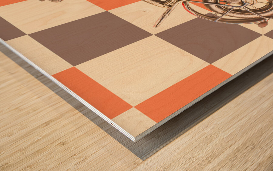 Brit bike Wood print