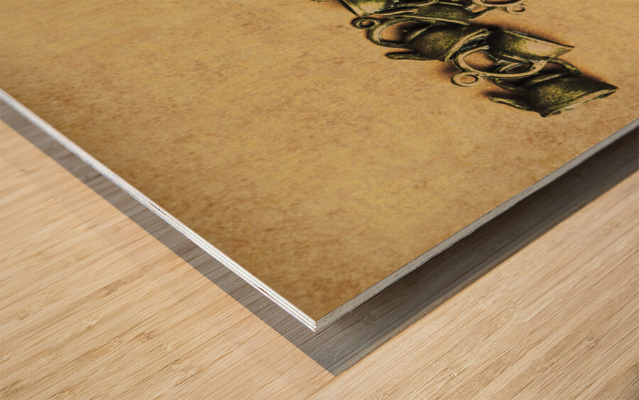 Tea pot art Wood print