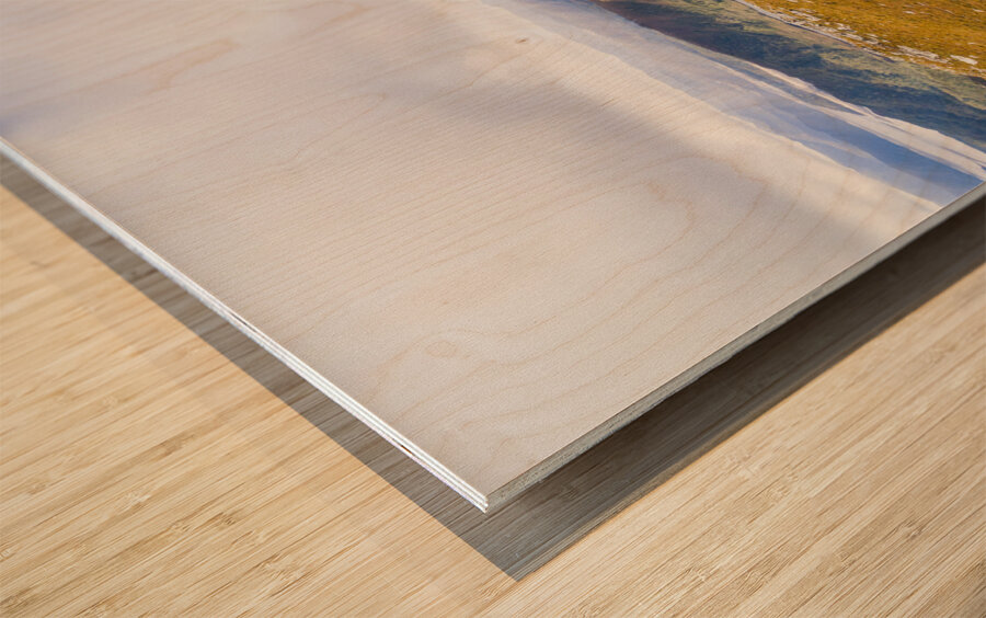 From mountains to lakes Wood print