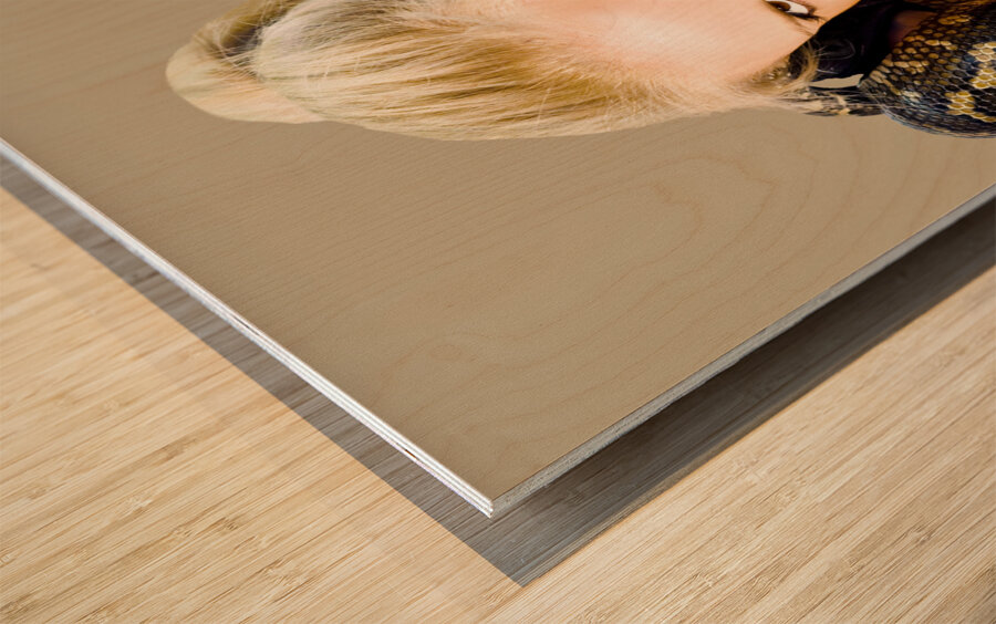 Danger woman Wood print