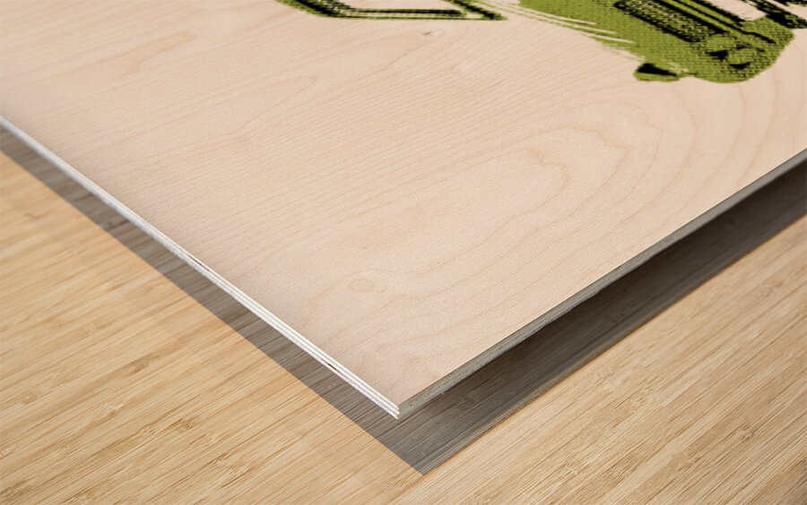 Datsun 510 Comic Strip Wood print