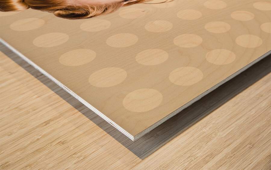 Pinup Girl Showing World Travel Holiday Photo Wood print