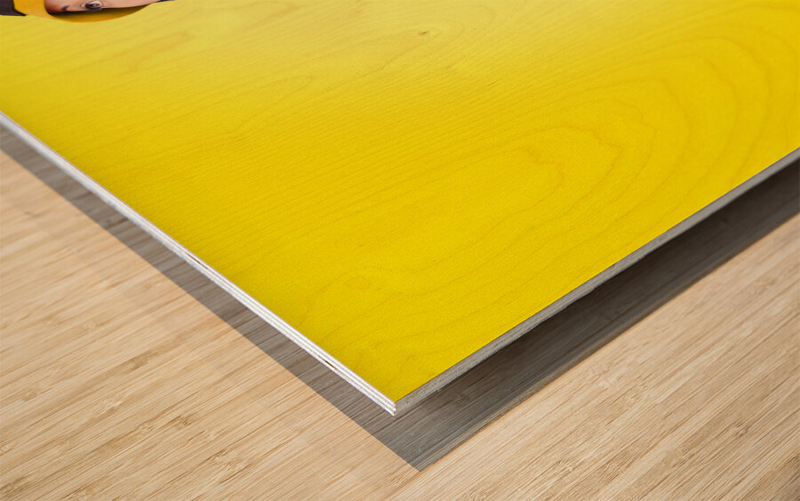 Beautiful vogue woman in vintage 50s fashion style Wood print